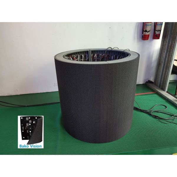 Ultra Thin Soft Ribbon Rubber Flexible Led Curtain Display With Any Shape / Size