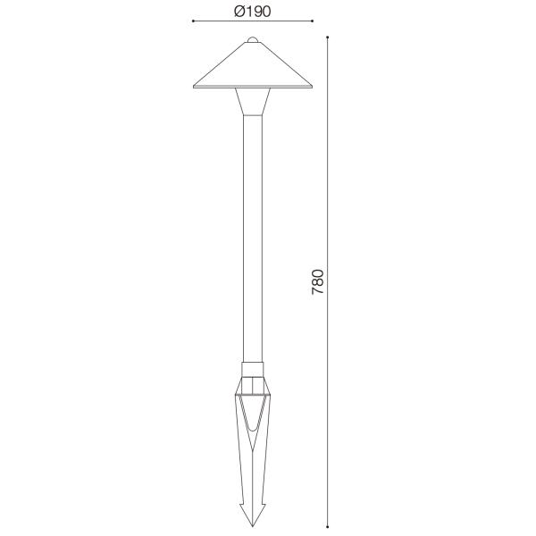 12 Volt LED Garden Spike Lights G4 Tempered Glass Antique Brass Spike Or Surface Mounted
