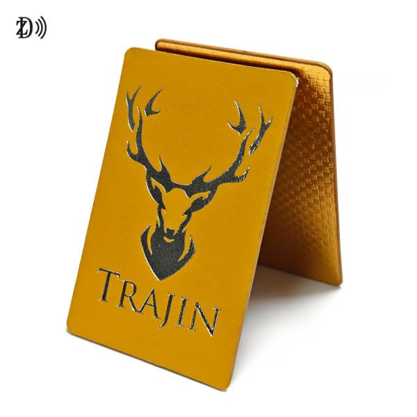 Customized Printable Leather Surface Card 13.56Mhz RFID NFC Cards Blank Leather Business Cards