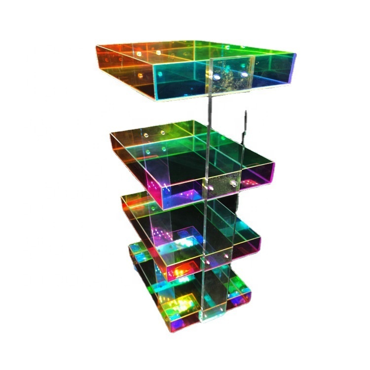 High-Quality Wholesale Colorful Multi-Layer Portable Rectangular Acrylic Storage