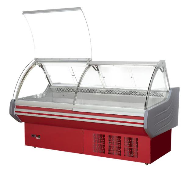Green Health Commercial Butcher Display Fridge Grocery Meat Cooler Deli Freezer