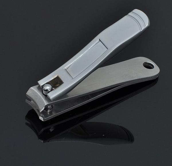Finger or Toe Brushed Stainless Steel Pearl Nickel Plated Nail Clipper
