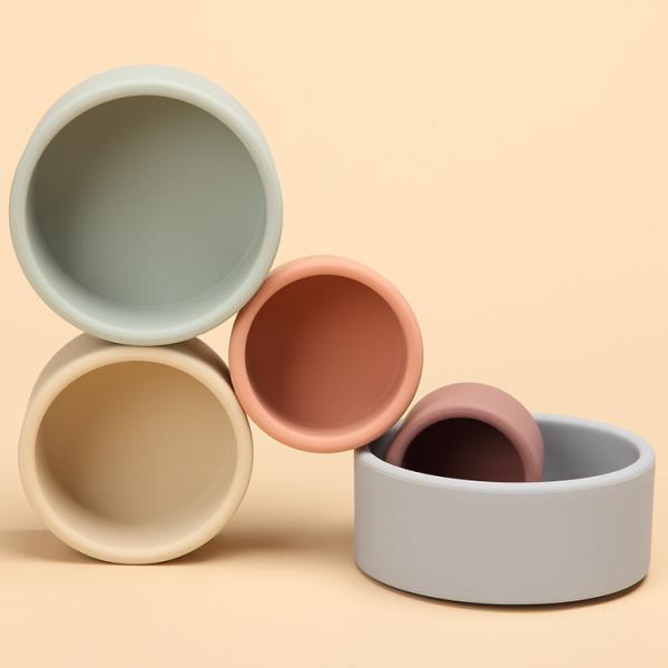 Brain Development Baby Silicone Products Silicone Stacking Cups SGS