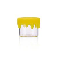 Frasco de vidro concentrado de 6 ml de gargalo largo Frasco de concentrado de silicone transparente