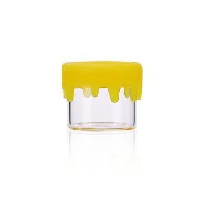 Wide Neck 6ml Glass Concentrate Jar Clear Silicone Concentrate Jar