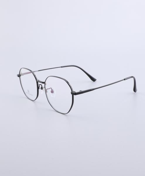 Unisex Round Eyewear 50mm Titanium Optical Frame