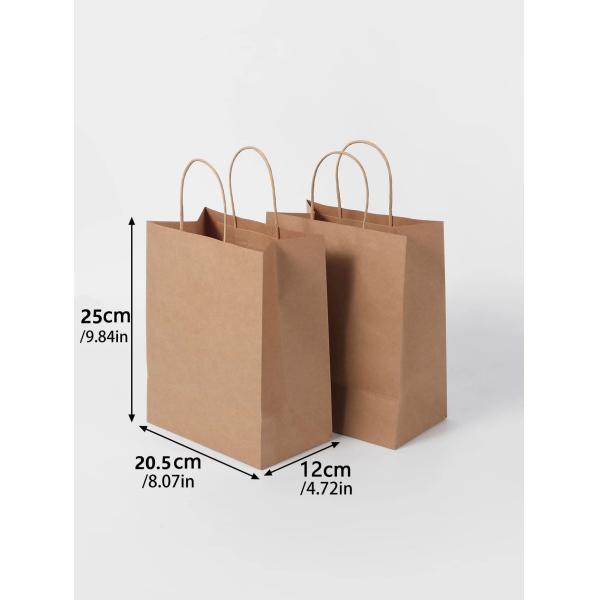Twisted Handle Brown Paper Bags Brown Kraft Shopping Bags Lightweight