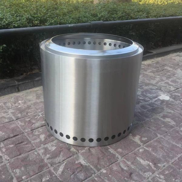 Food Grade 15 Inch Stainless Steel Smokeless Fire Pits Camping Outdoor Fireplace