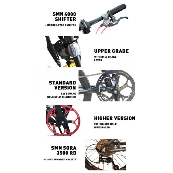 Переднее и заднее колесо V тормоз 20 дюймовый мини складный велосипед с SMN 3500 задним дрейлером