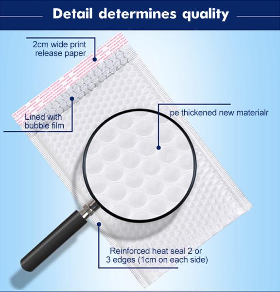 CTCX Custom Packaging Bubble Mailers 6X10 Inch Wholesale Shipping Envelopes Eco-Friendly Bubble Mailer Bag Custom Bubble Mailer
