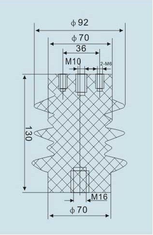 Изолятор поддержки смолы изолятора ZJ-10Q/70*130 10KV H.V.switchgear expoy