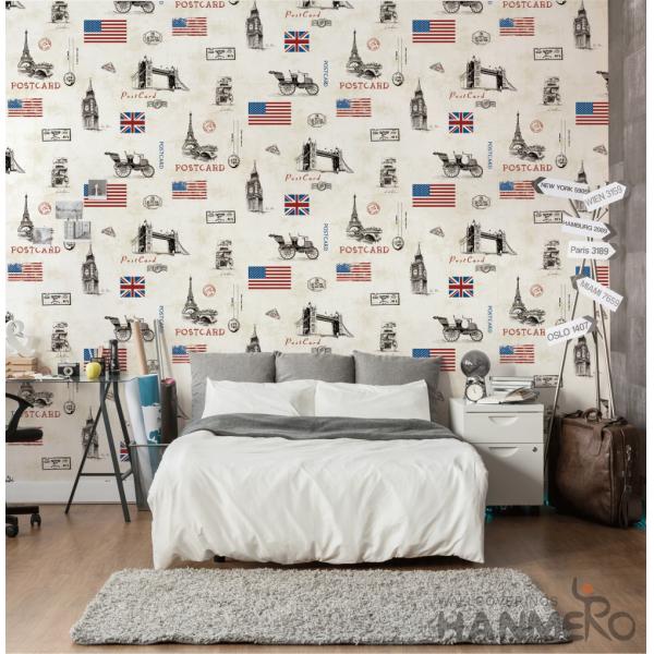Non Woven Paper Unisex Kids Wallpaper , 0.53*10M Modern Kids Wallcovering