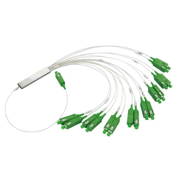 Single Mode Fiber PLC Splitter 1 X 2 / 4 / 16 SC / APC Coupler  0.9 Um