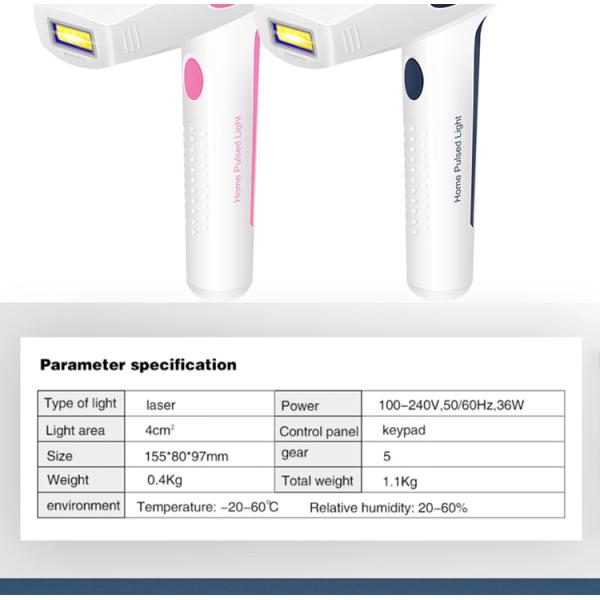 Painless Permanent Hair Removal Home Devices 300000 Pulses For Facial Body Bikini