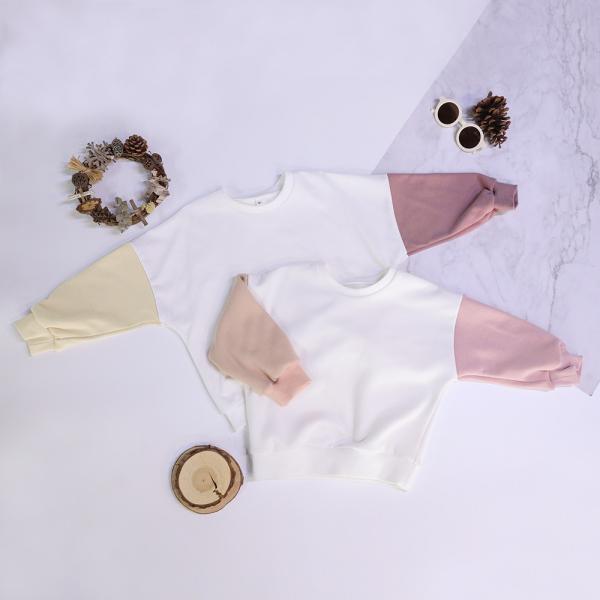 Пуловер заплатки детей слишком большой вспотел рубашка с французской тканью Терри на зима