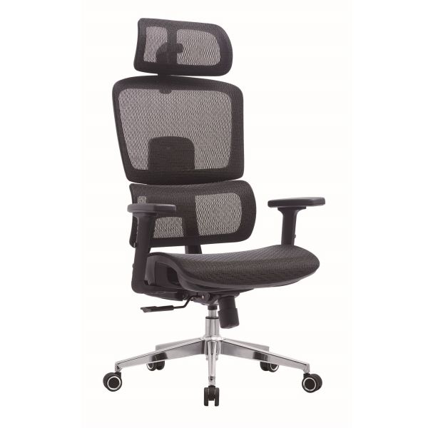 Full Mesh Executive Ergonomic Office Chairs Back Adjustable With 3 Stops Tiling