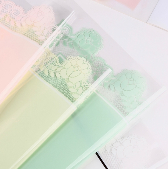 Small lace waterproof packaging paper, flower packaging, opp film, bouquet packaging paper, fresh flower art, bouquet packaging