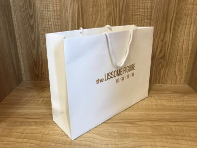 250gsm reciclou sacos de compras do Livro Branco do ODM com punhos