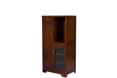 Handmade Kitchen Cabinet Storage Glass Fronted Cupboard With Five Adjustable Shelves
