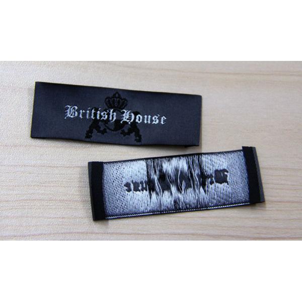 Washable Clothing Woven Labels Custom-made 50D polyester yarn wiht personized logo