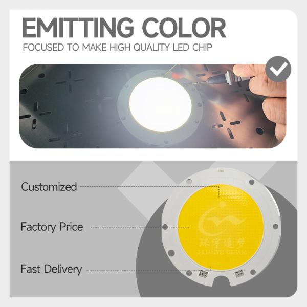 500W High Power CRI90 8765 Round COB LED Chip for Photography