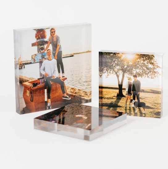 UV Resistant And Waterproof Solid Acrylic Block For Photo Display