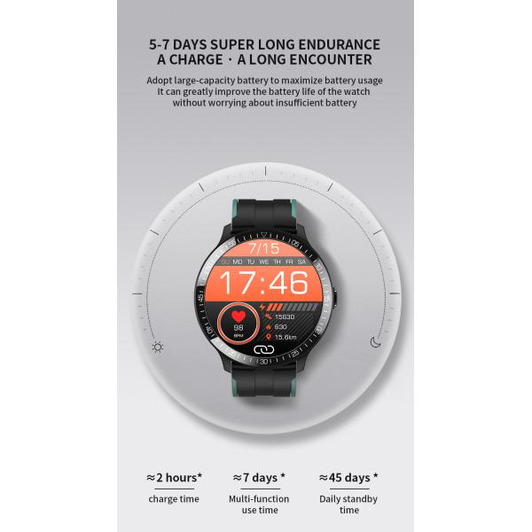 TFT тариф сердца дозора кровяного давления контроля температуры тела 1,28 дюймов умный