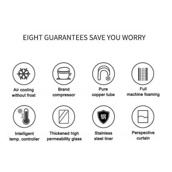 Fruta el congelador de acero inoxidable de la isla del supermercado del refrigerador abierto de la exhibición de la legumbre