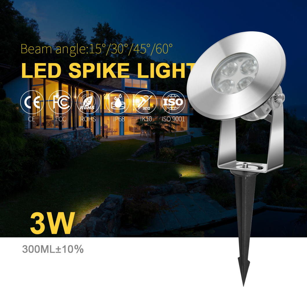 Свет SMD3030 шипа СИД DC24V 3W IP68 300lm 170ma SS