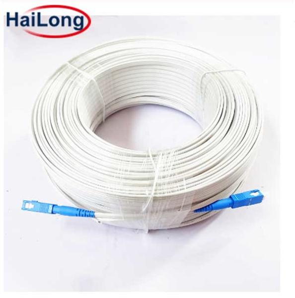 Flat FTTH 1 Core G657A LSZH Optical Fiber Drop Cable