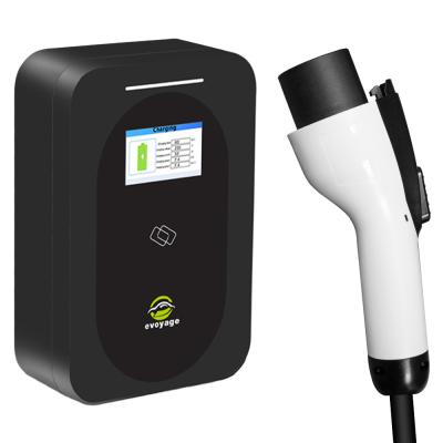 Wallbox GB/T EV Charger 32A 7kW Estação de carregamento EV de fase única com cabo EV de 5M
