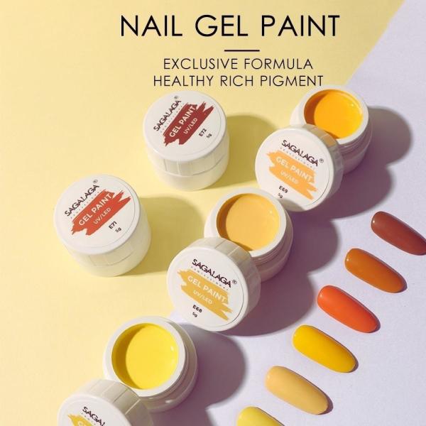 Unleash the Potential of Your Nails with SAGALAGA 102 Colors Solid Gel Polish Collection Spider Painting Kit MSDS Certified