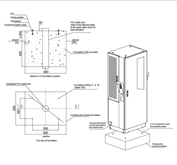 Станции быстрой зарядки Iec 61851-1 Mode 3 Ev 80 кВт 60 кВт Ccs Ev Charger Type 2 1