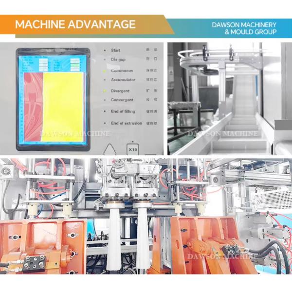 Precio de la máquina de extrusión-soplado de botellas de doble estación para detergente de lavandería de HDPE de alta velocidad