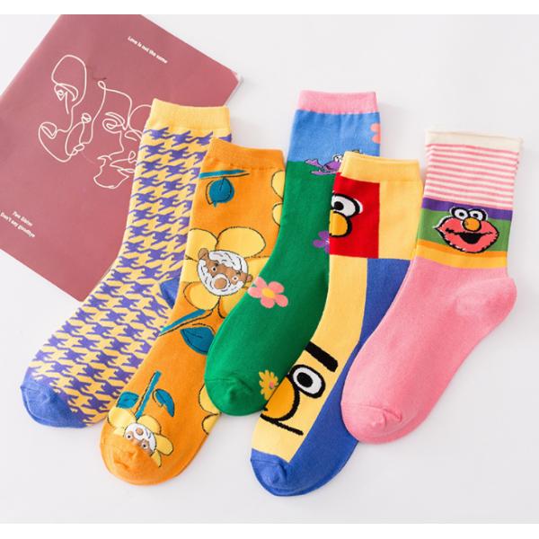 Trendy Funny Women's Novelty Socks With Jacquard / Printing / Embroidery Pattern