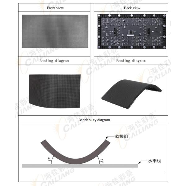 Convenient Customization Soft Flexible Cylindrical LED Screen for Wall Video Display