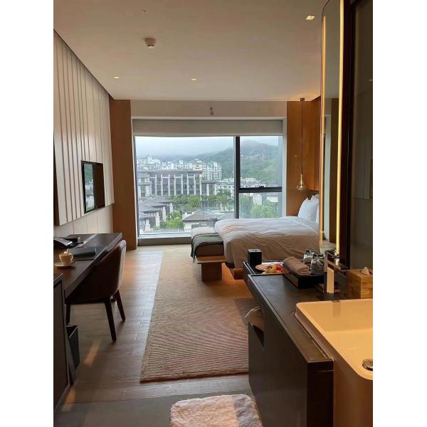 Classic Hotel Double Bed Modern Solid Wood King Bed