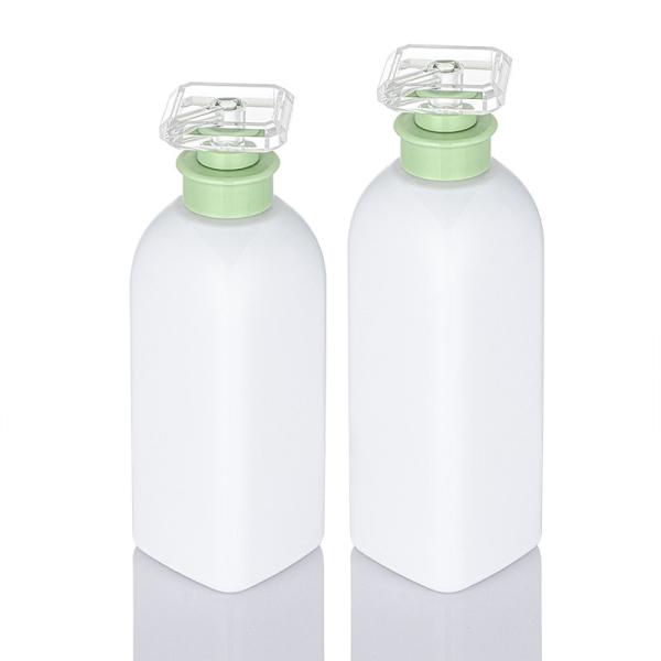 Refillable Custom 300ml 500ml 700ml Green Hair Extension Plastic Body Wash Lotion Shower Gel Bottle