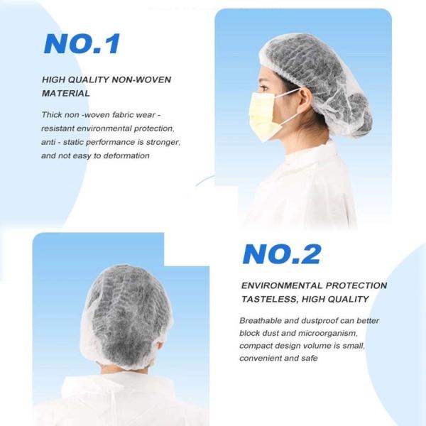 Bouffant Caps Disposable Shower Cap Custom Hotel Amenity Bath Spa Hair Cap Waterproof Disposable White Head Cap