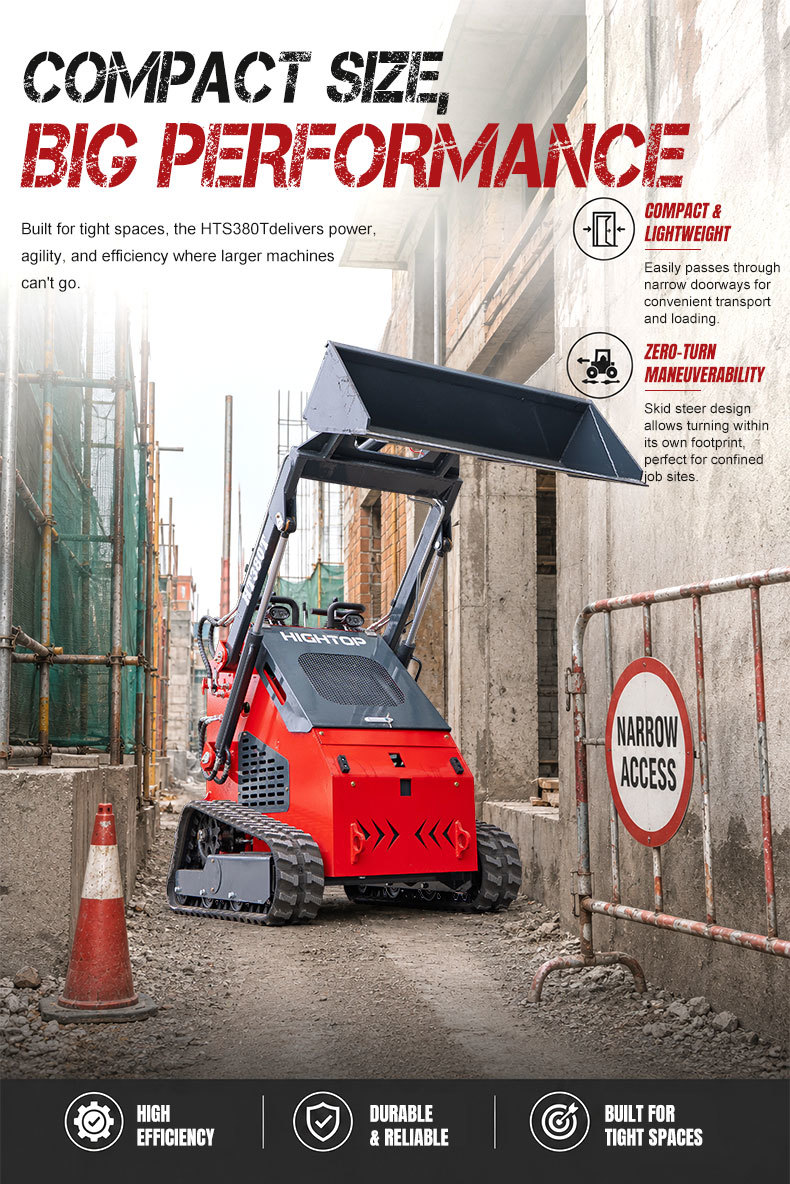 HT380T Mini Skid Steer Loader for Compact Multifunctional Operations
