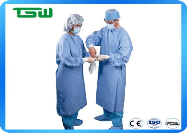 AAMI Level 2 / 3 54gsm Sterile SMS surgical gowns For Hospital