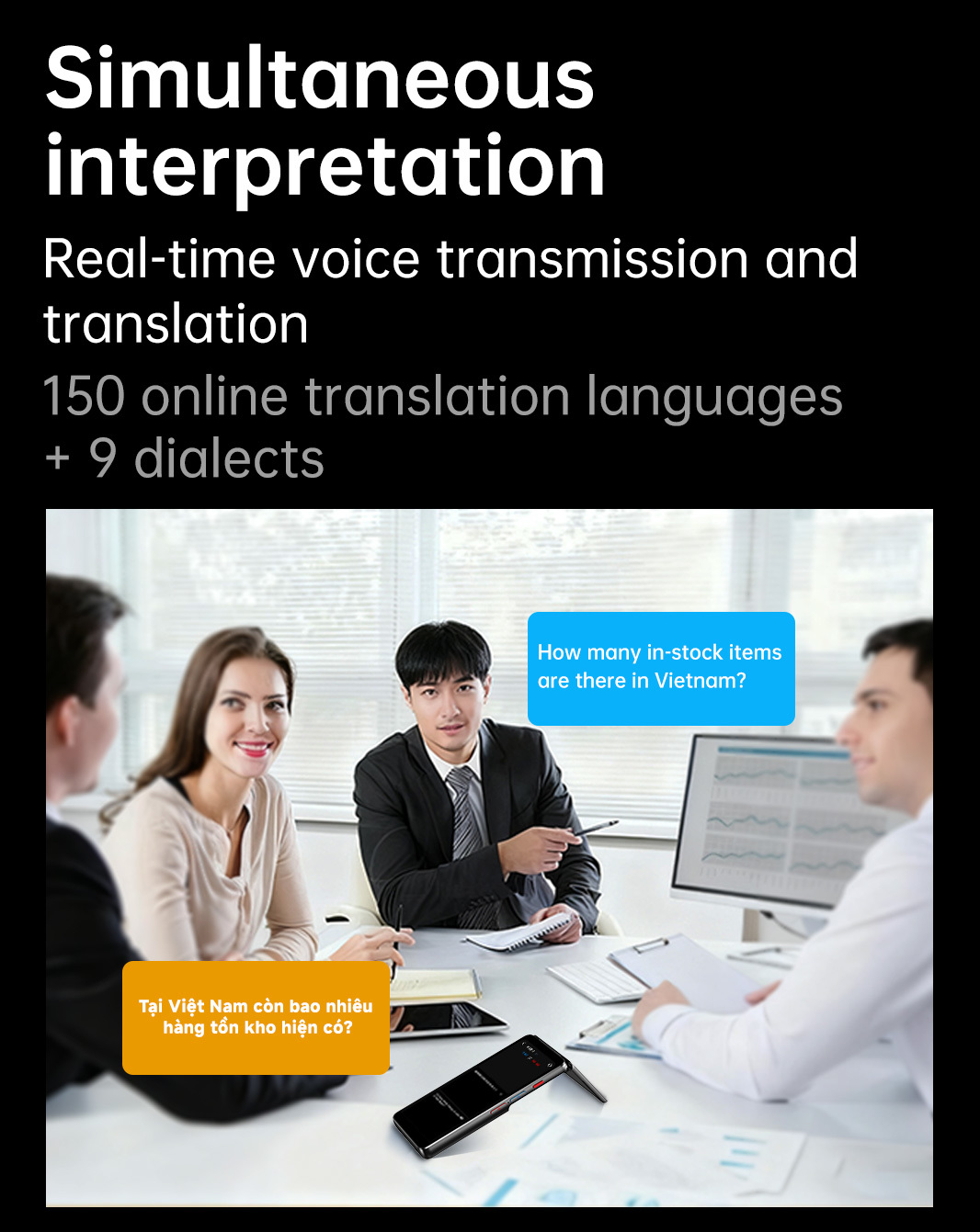 Portable Voice Language 4G Simcard Translator No WiFi Required Global 4G Roaming Translator