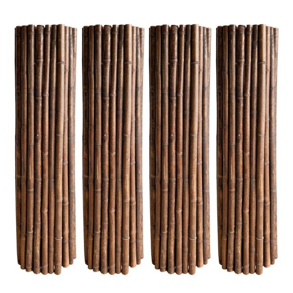 Natural Handmade 1.5x1.5m Decorative Bamboo Fence Backyard Rolling Fencing
