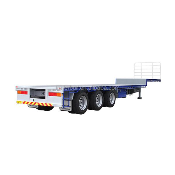 52ft Double Deck Flatbed Truck Semi Trailer for General Cargo and Pipe Transportation