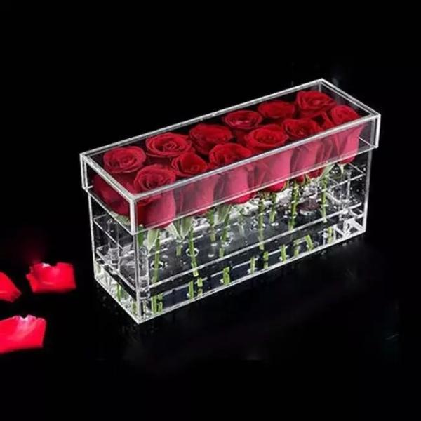 Wholesale 12 Holes Clear Acrylic Flower Acrylic Box