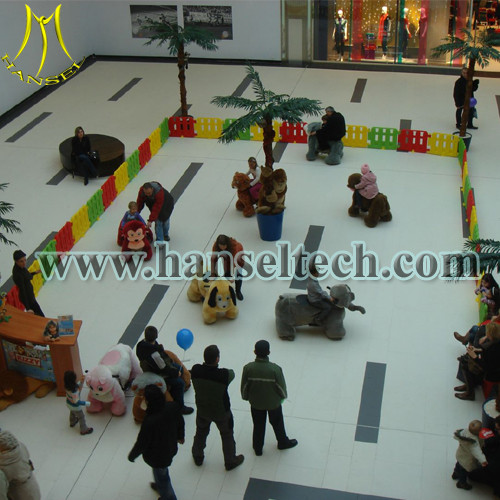 Hansel 2016 indoor playground equipment animal scooters in mall plush animal scooter