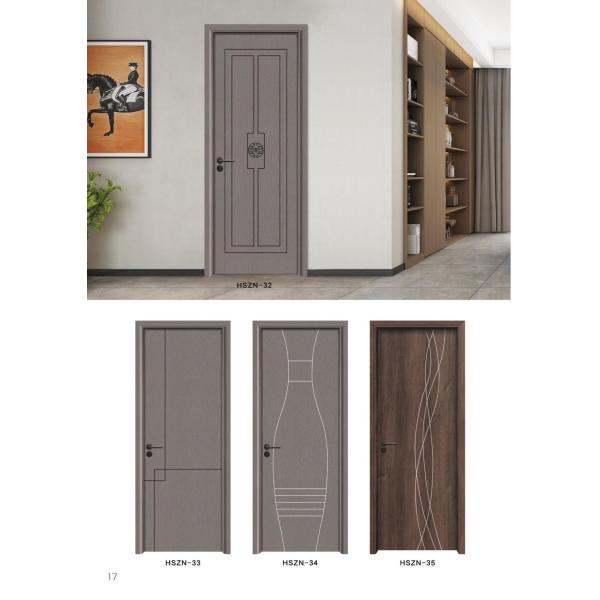 Customizable 60mm-100mm Interior WPC Door Flat WPC Laminate Doors