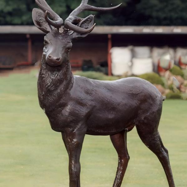 Life Size Bronze Deer Statue with Custom Animal Theme Figurine Cast Using Advanced Technique