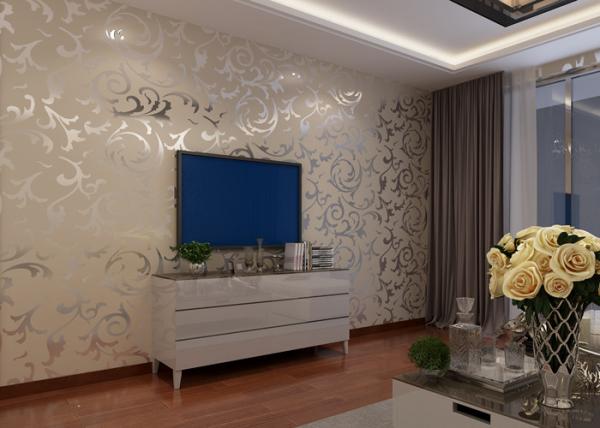 0.7*8.4m Brown Non - woven Retro Vintage Wallpaper Flower Pattern