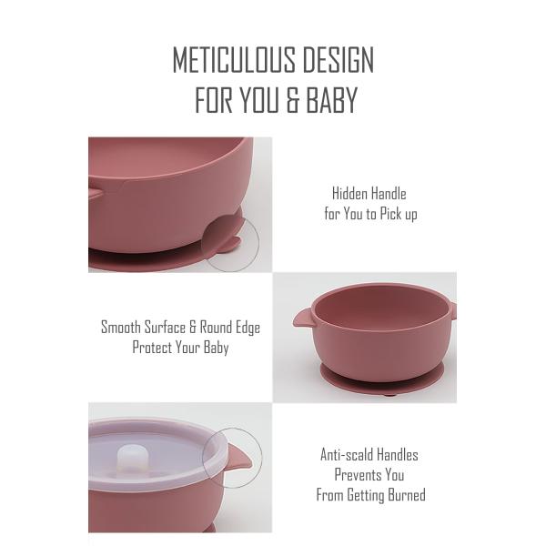 Food Degree Baby Silicone Food Bowl Suitable For Dishwasher FDA Approved